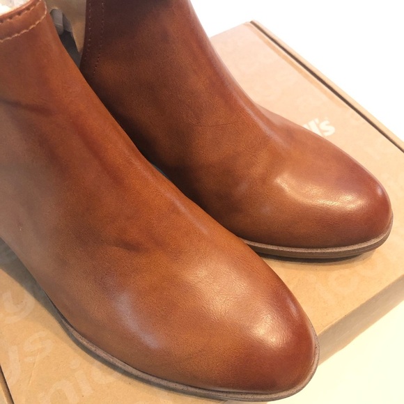 Dr. Scholl's Women Lucille brown block Heel Ankle western bootie slip on 6.5 M - Picture 5 of 9